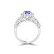 TMR121171 - Alice - Round Tanzanite and Diamond Ring Halo