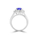 TMR121186 - Ivy - Round Tanzanite and Diamond Ring Double Halo