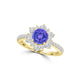 TMR121157 - Genesis - Round Tanzanite and Diamond Ring Halo