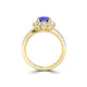 TMR121157 - Genesis - Round Tanzanite and Diamond Ring Halo