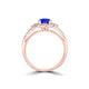 TMR121176 - Serenity - Round Tanzanite and Diamond Ring Halo