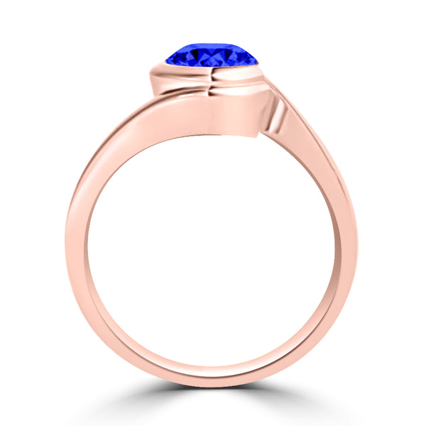 TMR121106 - Charlotte - Round Tanzanite Ring