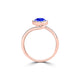 TMR121183 - Eliana - Round Tanzanite and Diamond Ring Halo