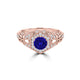 TMR121166 - Elena - Round Tanzanite and Diamond Ring Halo