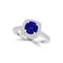 TMR121149 - Claire - Round Tanzanite and Diamond Ring Halo