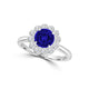 TMR121182 - Isla - Round Tanzanite and Diamond Ring Halo
