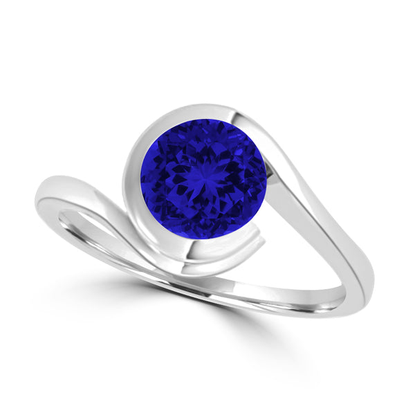 TMR121106 - Charlotte - Round Tanzanite Ring