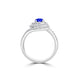 TMR121178 - Adeline - Round Tanzanite and Diamond Ring Double Halo