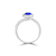 TMR121183 - Eliana - Round Tanzanite and Diamond Ring Halo