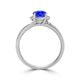 TMR121187 - Sadie - Round Tanzanite and Diamond Ring Halo