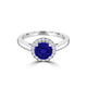 TMR121181 - Valentina - Round Tanzanite and Diamond Ring Halo