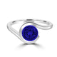 TMR121106 - Charlotte - Round Tanzanite Ring