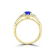 TMR121176 - Serenity - Round Tanzanite and Diamond Ring Halo