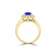TMR121182 - Isla - Round Tanzanite and Diamond Ring Halo