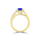 TMR121181 - Valentina - Round Tanzanite and Diamond Ring Halo