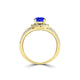 TMR121179 - Hailey - Round Tanzanite and Diamond Ring Halo