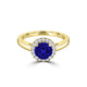 TMR121181 - Valentina - Round Tanzanite and Diamond Ring Halo