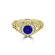 TMR121166 - Elena - Round Tanzanite and Diamond Ring Halo