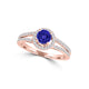 TMR121169 - Allison - Round Tanzanite and Diamond Ring Halo