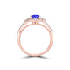 TMR121176 - Serenity - Round Tanzanite and Diamond Ring Halo