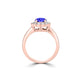 TMR121182 - Isla - Round Tanzanite and Diamond Ring Halo