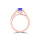 TMR121181 - Valentina - Round Tanzanite and Diamond Ring Halo