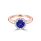 TMR121181 - Valentina - Round Tanzanite and Diamond Ring Halo