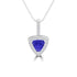 TMR121144 - Aurora - Trillion Tanzanite and Diamond Pendant Halo