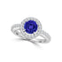 TMR121180 - Gianna - Round Tanzanite and Diamond Ring Halo