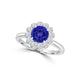TMR121182 - Isla - Round Tanzanite and Diamond Ring Halo