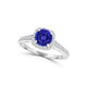 TMR121164 - Naomi - Round Tanzanite and Diamond Ring Halo