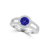 TMR121214 - Journi - Round Tanzanite and Diamond Ring Halo