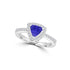 TMR121212 - Amaia - Trillion Tanzanite and Diamond Ring Halo