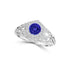 TMR121166 - Elena - Round Tanzanite and Diamond Ring Halo
