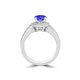 TMR121191 - Josephine - Round Tanzanite and Diamond Ring Halo