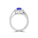 TMR121180 - Gianna - Round Tanzanite and Diamond Ring Halo