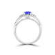 TMR121176 - Serenity - Round Tanzanite and Diamond Ring Halo