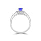 TMR121169 - Allison - Round Tanzanite and Diamond Ring Halo