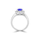 TMR121182 - Isla - Round Tanzanite and Diamond Ring Halo
