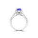 TMR121164 - Naomi - Round Tanzanite and Diamond Ring Halo