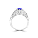 TMR121166 - Elena - Round Tanzanite and Diamond Ring Halo