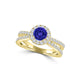 TMR121170 - Gabriella - Round Tanzanite and Diamond Ring Halo