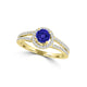 TMR121169 - Allison - Round Tanzanite and Diamond Ring Halo