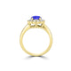 TMR121182 - Isla - Round Tanzanite and Diamond Ring Halo