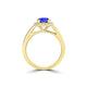 TMR121181 - Valentina - Round Tanzanite and Diamond Ring Halo