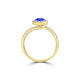 TMR121183 - Eliana - Round Tanzanite and Diamond Ring Halo