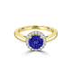 TMR121181 - Valentina - Round Tanzanite and Diamond Ring Halo