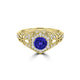 TMR121166 - Elena - Round Tanzanite and Diamond Ring Halo