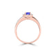 TMR121153 - Everly - Round Tanzanite and Diamond Ring Halo