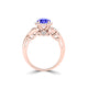 TMR121175 - Eva - Round Tanzanite and Diamond Ring Halo